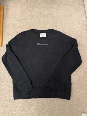 Champion Crewneck Sweatshirt (Black) - Small